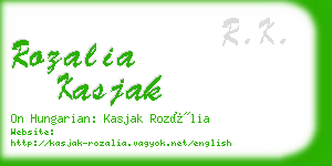 rozalia kasjak business card